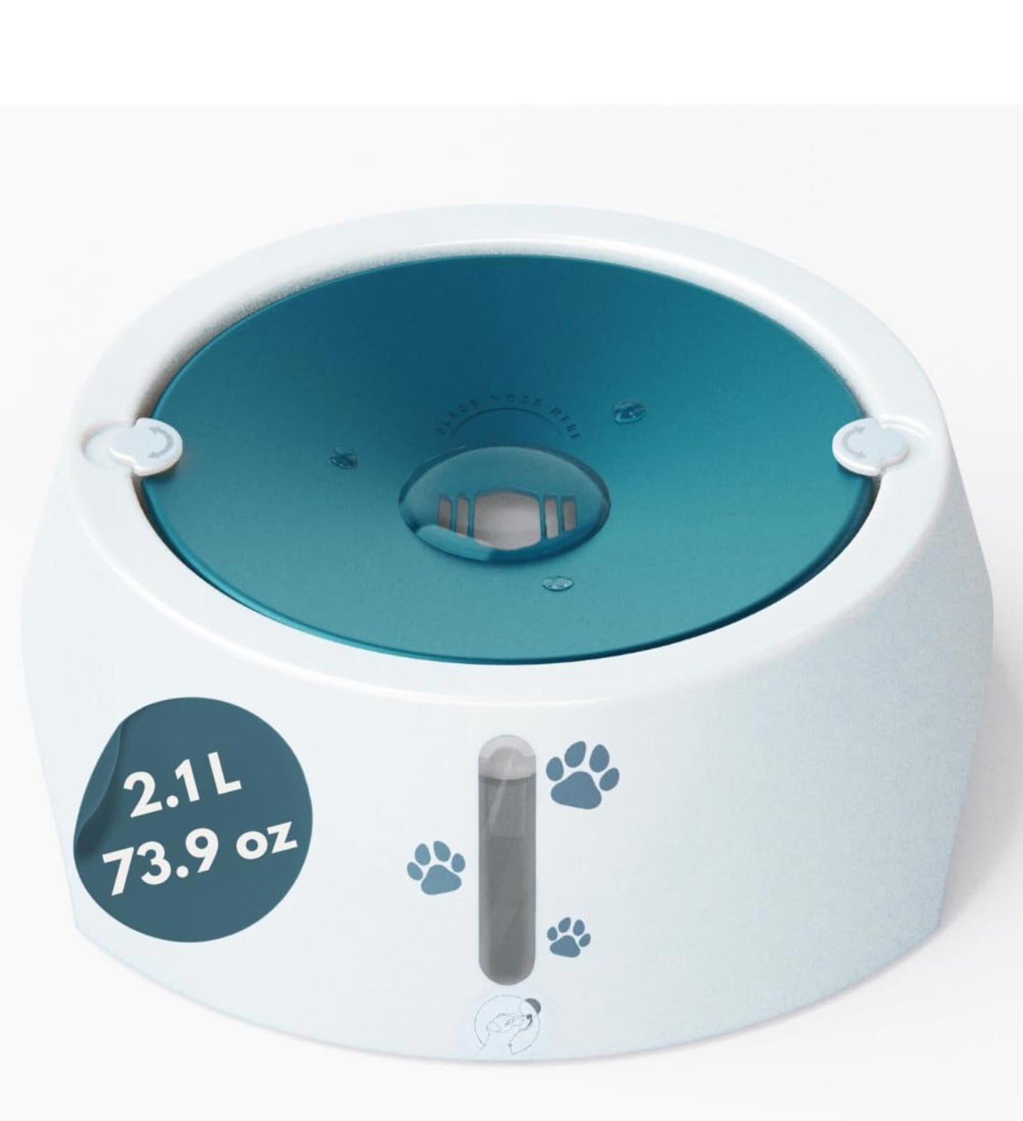 (MSRP $31.99) BARKING&MAD 2.1L No-Spill Dog Water Bowl