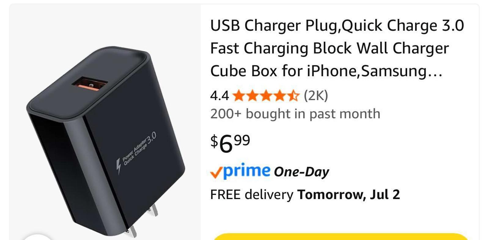 (NEW MSRP $7) 20W PD USB-C Wall Charger