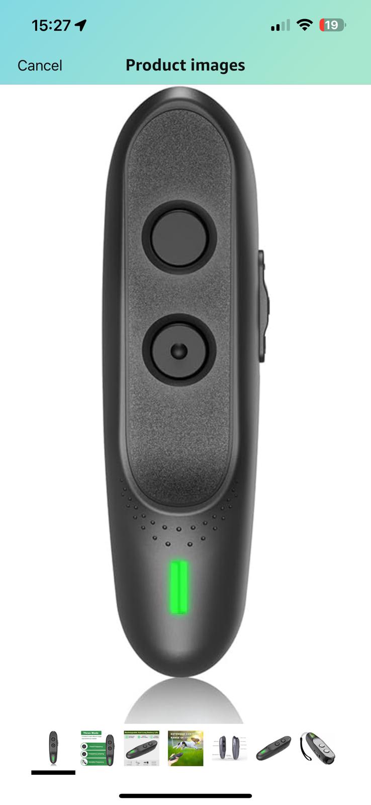 (MSRP $21.99)Ultrasonic Rechargeable Dog Bark Control Device,Handheld, LED Alert