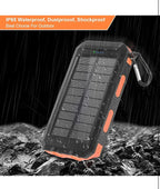 (NEW $30) Solar Power Bank 20000mAh Phone Charger Waterproof Battery Pack