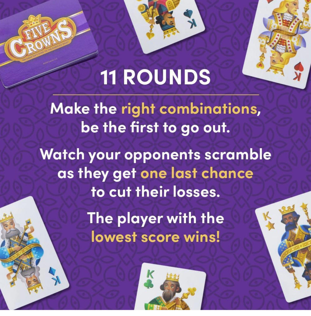 (MSRP $19.99) Five Crowns – 5‑Suited Rummy‑Style Card Game for Ages 8+