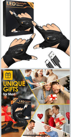 (MSRP $16.99) HANPURE LED Flashlight Gloves – Hands-Free Illumination Gloves