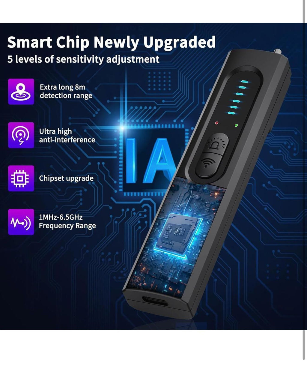 (NEW $34) Spy Camera Detector, Hidden Device Finder. Check AirBnBs, rentals, etc