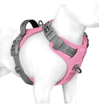 (MSRP $29.99) No-Pull Reflective Dog Harness Vest, Baby Pink/Grey, MEskimo