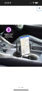 (NEW, $25 MSRP) FlexiView Car Cup Holder Phone Mount, Gooseneck Phone Holder