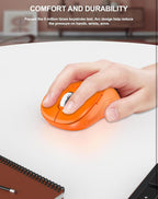 (MSRP $13.99) Ergonomic Wireless Mouse – 2.4 GHz, 6-Button Optical (Orange)