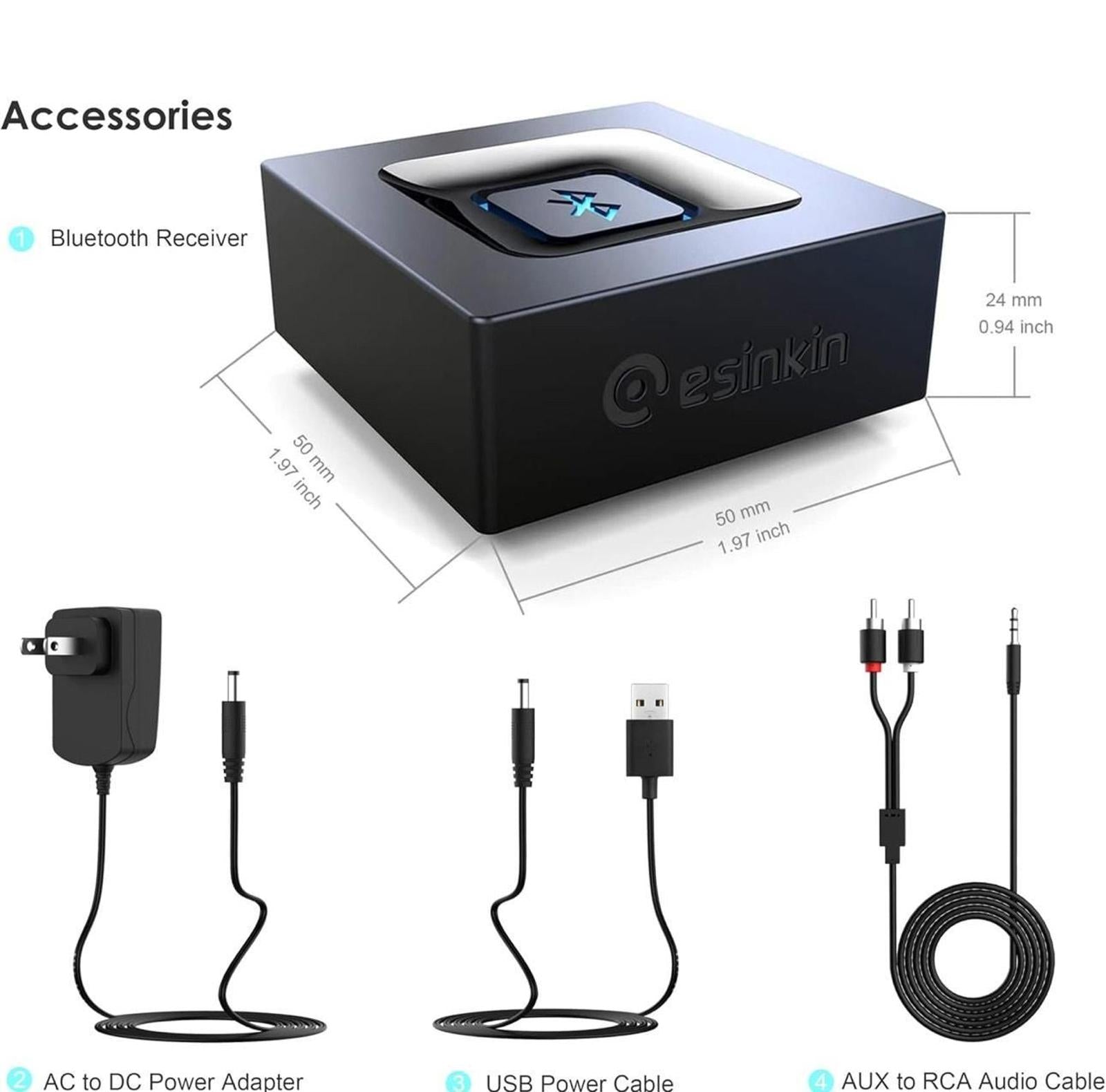 (NEW MSRP $29.99) Bluetooth audio adapter, wireless receiver for phones, tablets