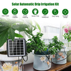 (MSRP $29.99) Solar Automatic Drip Irrigation Kit – Solar-Powered Plant Watering