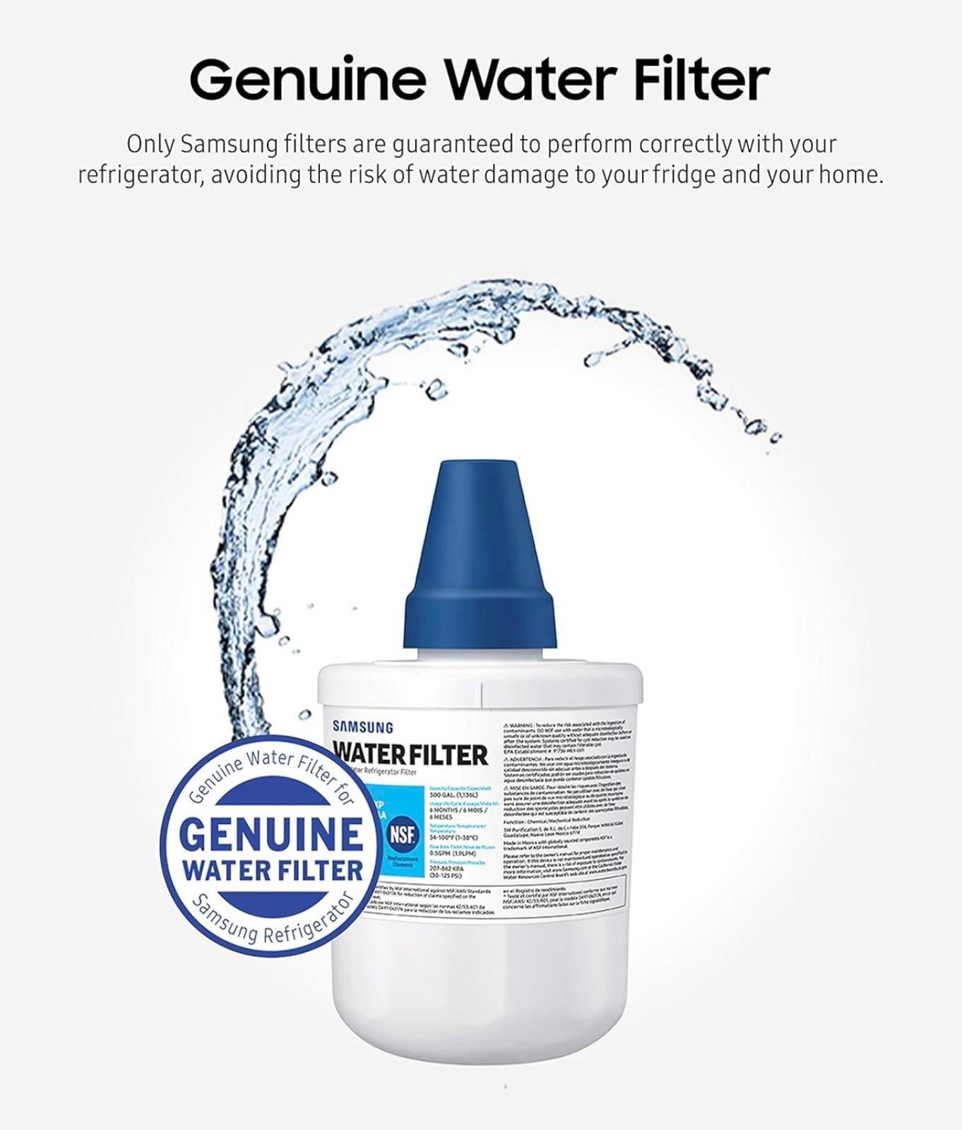 (NEW MSRP $49.99) Samsung HAFCU1 / DA29‑00003G Refrigerator Water Filter 💧🚰