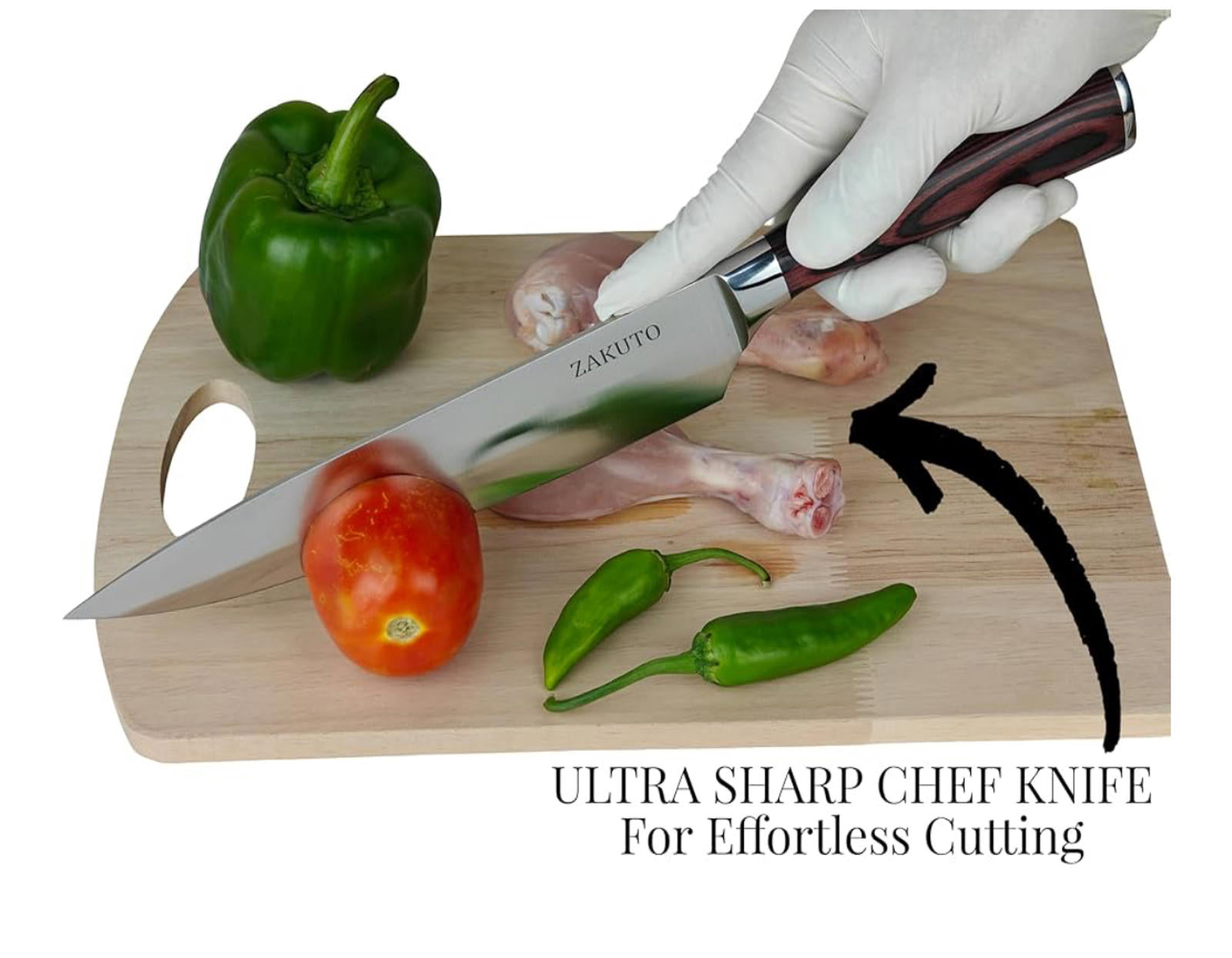 (NEW MSRP $39.99) 8‑Inch Japanese High‑Carbon Chef Knife – Gift Box