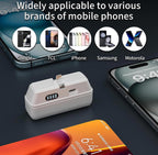 (MSRP $16.99) Phone Power Bank, iPhone & USB-C 5000mAh Switchable Plug (WHITE)