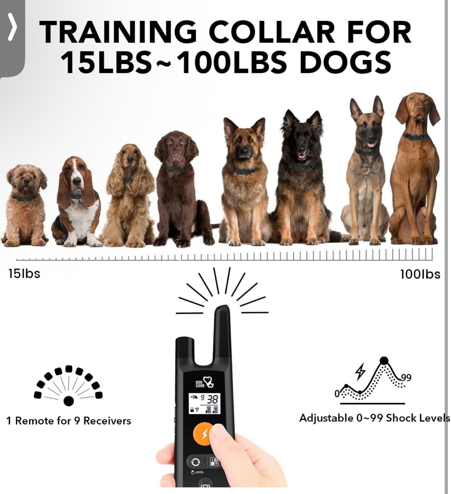 (NEW MSRP $29.99) Dog Training Collar – 1800 ft Remote, 5 Modes, IP67 Waterproof
