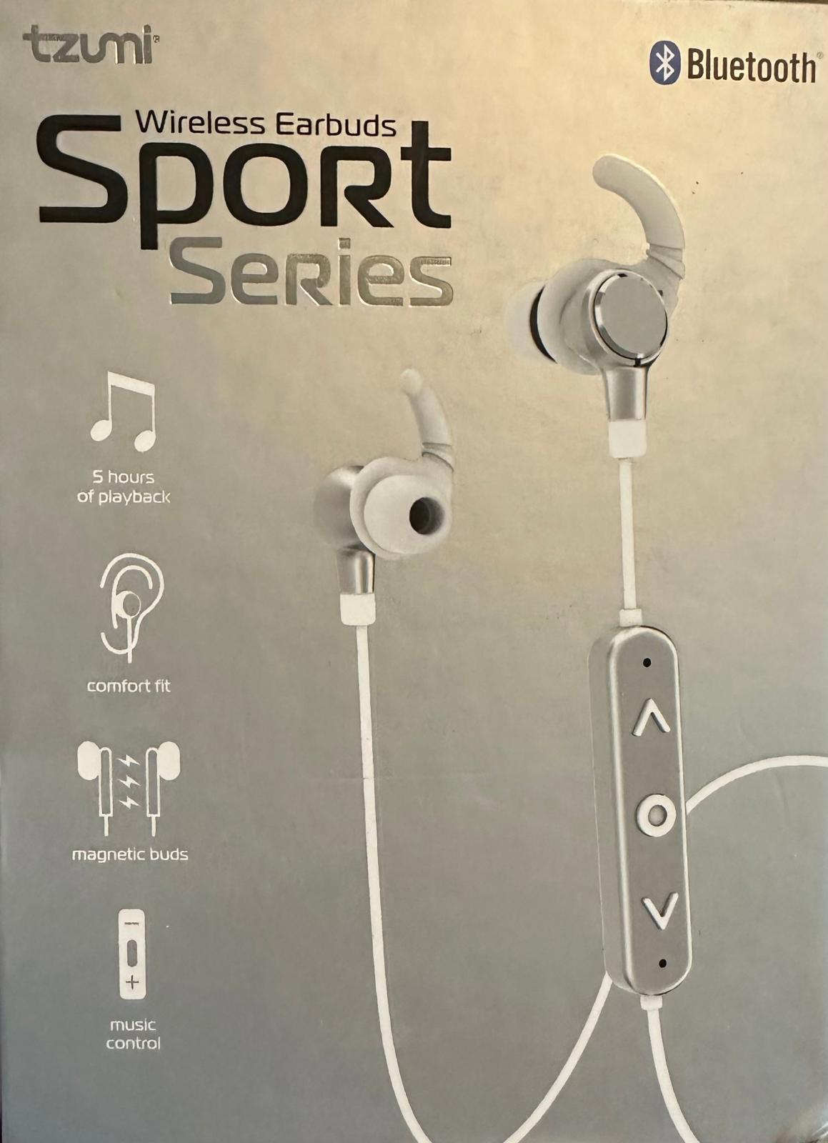 (NEW, MSRP $25) Tzumi Bluetooth Wireless Sport Series Magnetic Earbuds