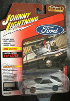 (MSRP $24.99) Johnny Lightning ’86 Mustang SVO – Silver/Black 1/64 Diecast