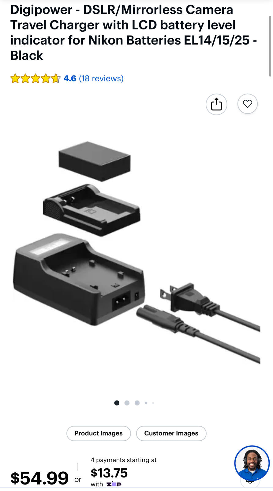 (MSRP $54.99) Digipower LCD Travel Charger – Nikon EL14/15/25 Batteries 🔋📷