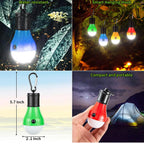 (MSRP $16.99) Portable LED Camping Lanterns 4-Pack Mini Bulb-Style Lights