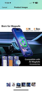 (New) Blue 360° Magnetic Ring for iPhone 16 Pro Max, with Stand and ring holder