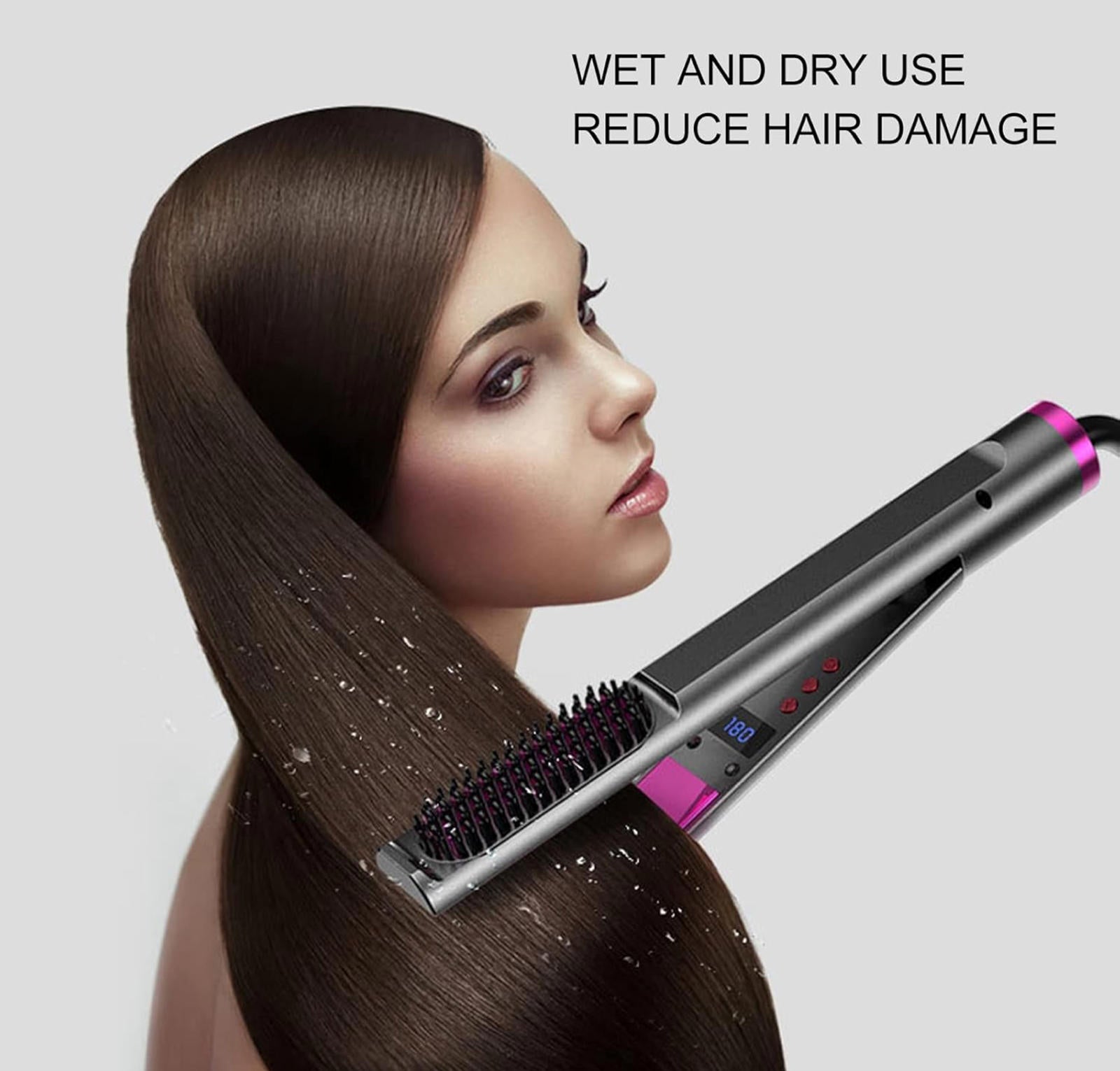 (MSRP $49.99) Professional Hair Straightener, Dual Voltage Ceramic Flat Iron