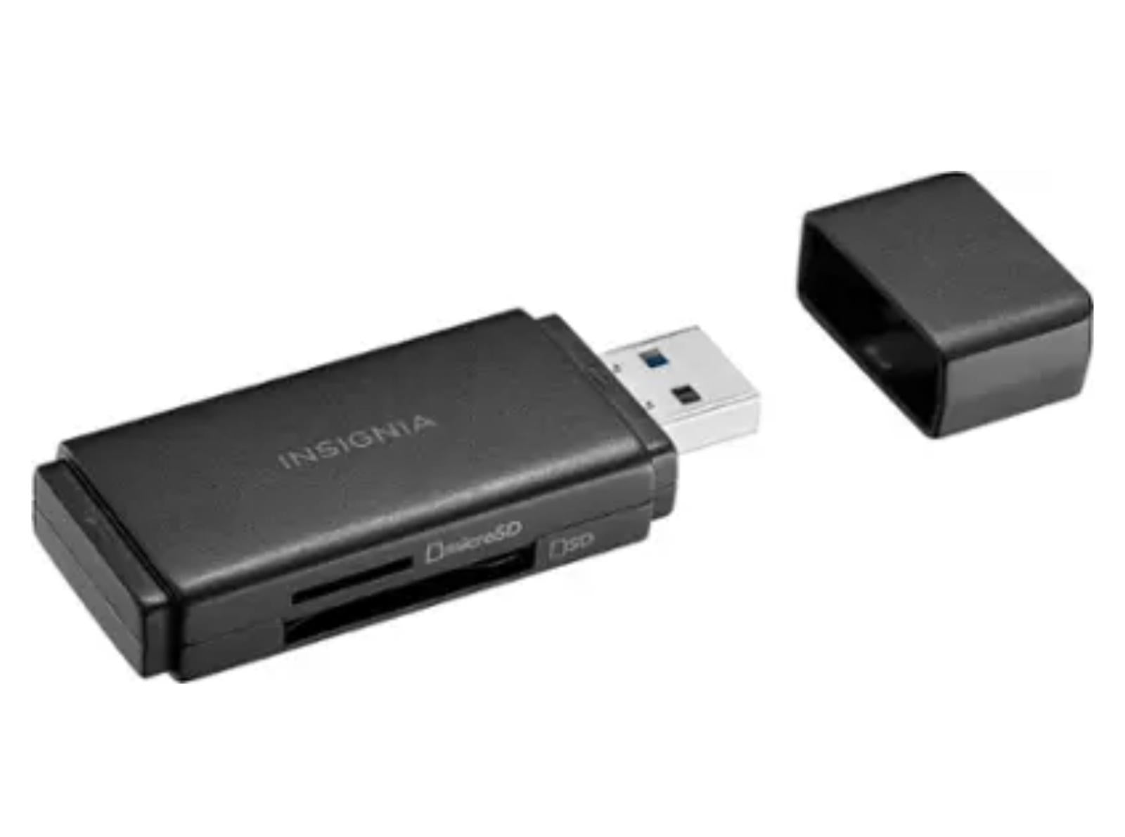 (MSRP $17.99) Insignia USB 3.0 SD + microSD Memory Card Reader — Fast, Compact