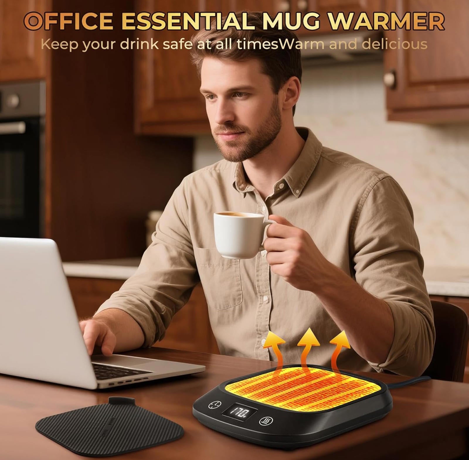 (MSRP $29.99) Electric Mug Warmer for Desk – Smart Coffee & Tea Heater ☕🔥
