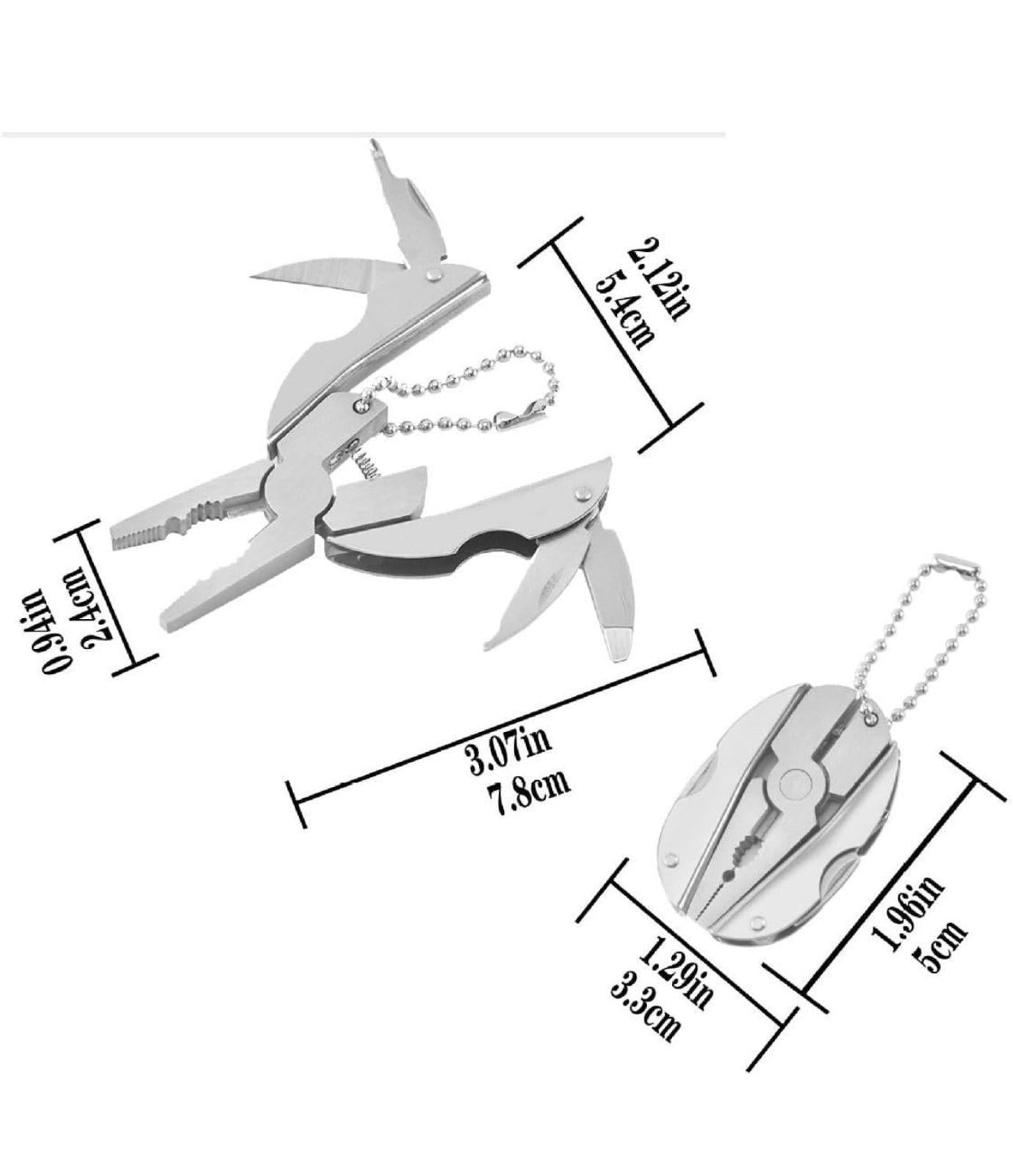 (NEW MSRP $14) Humbee Portable Multitool Folding Plier Metal Foldaway Cutter Keychain Screwdriver