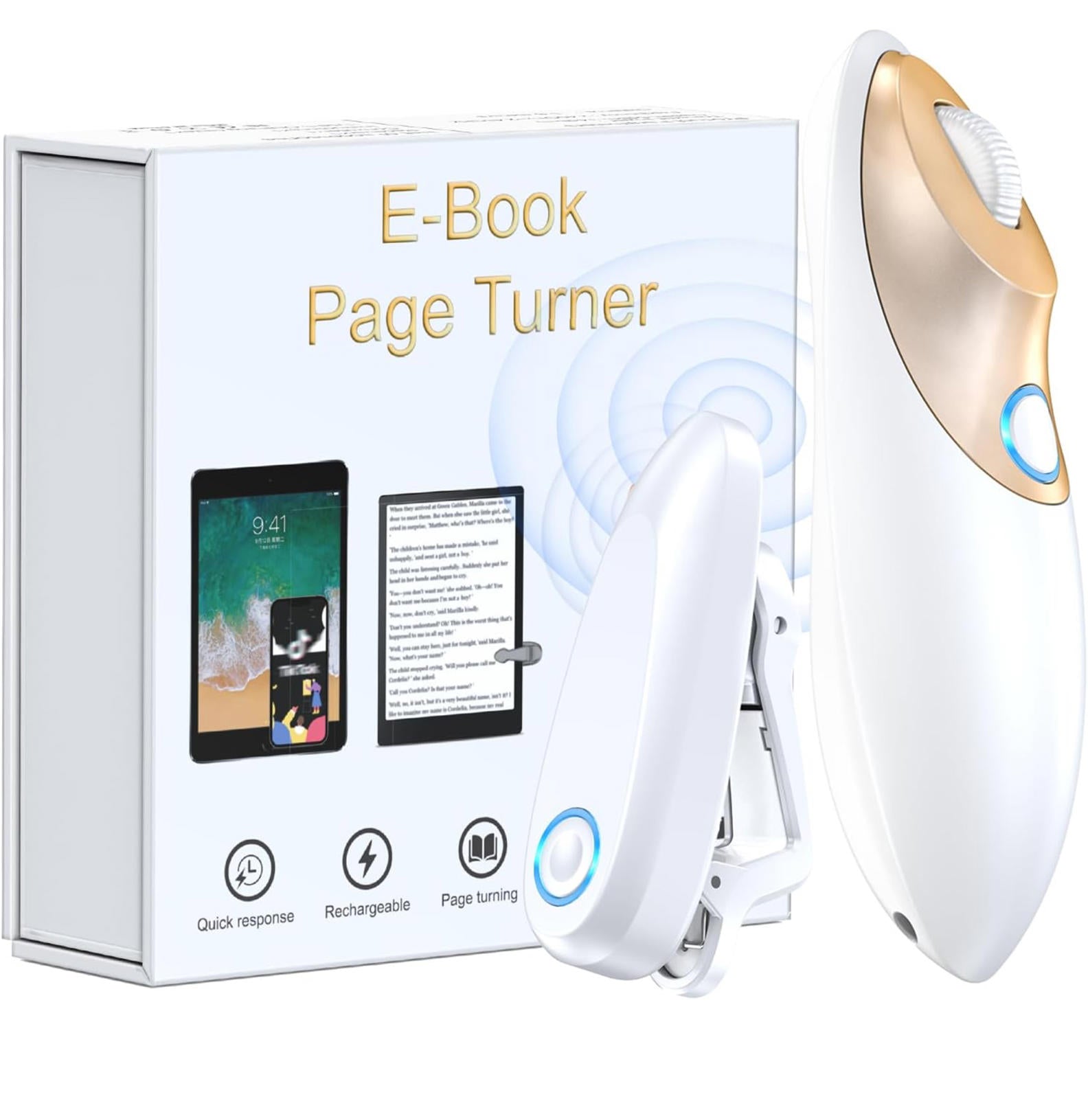(MSRP $19.99) Kindle Page Turner Remote – Scroll Wheel, Streaming, Hands-Free