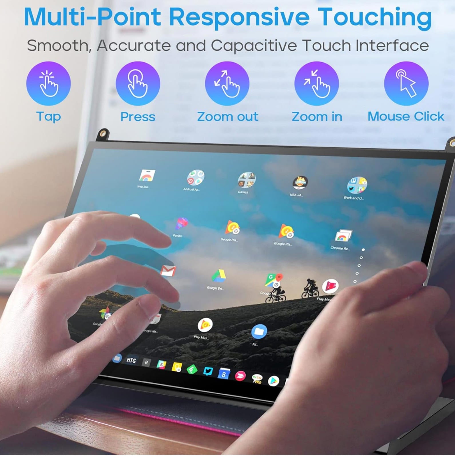 (NEW, MSRP $89.95) 10.1″ Raspberry Pi Touchscreen Monitor, 1024×600, HDMI