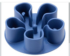 (MSRP $19.95) Bestalk Soft Silicone Slow Feeder Insert for Large Pet Bowls, Blue