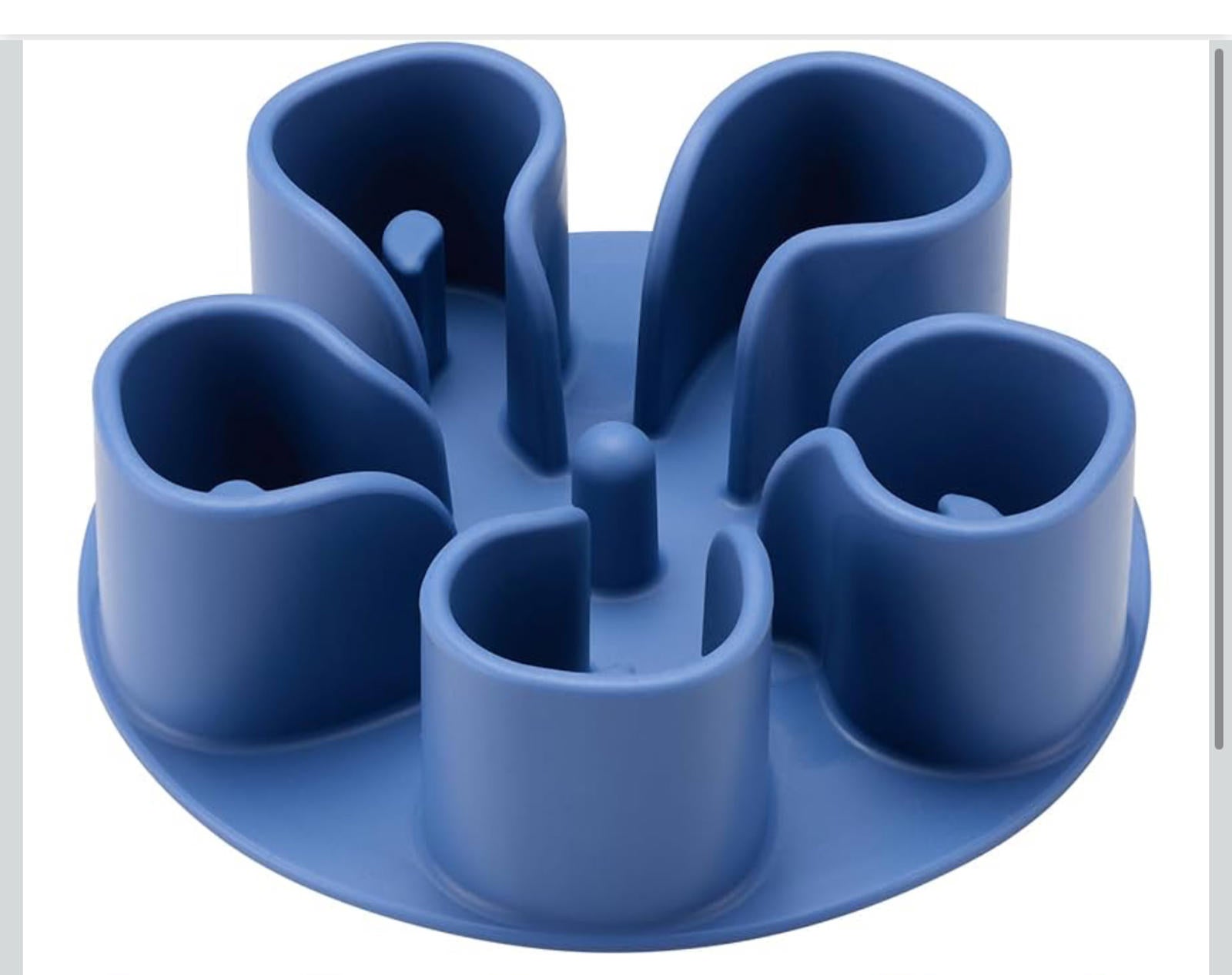 (MSRP $19.95) Bestalk Soft Silicone Slow Feeder Insert for Large Pet Bowls, Blue