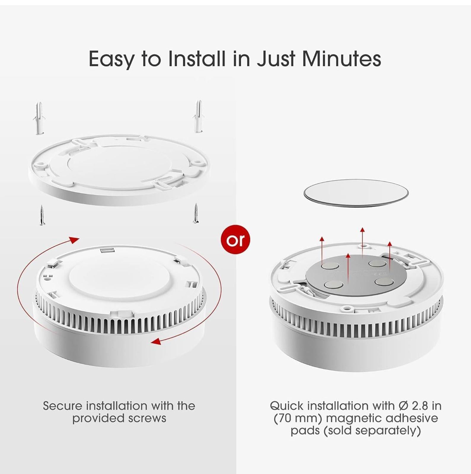 (NEW $42.99) SD2L0AX 3-Pack Smoke Alarm, 10-Year Lithium Battery & LED Indicator
