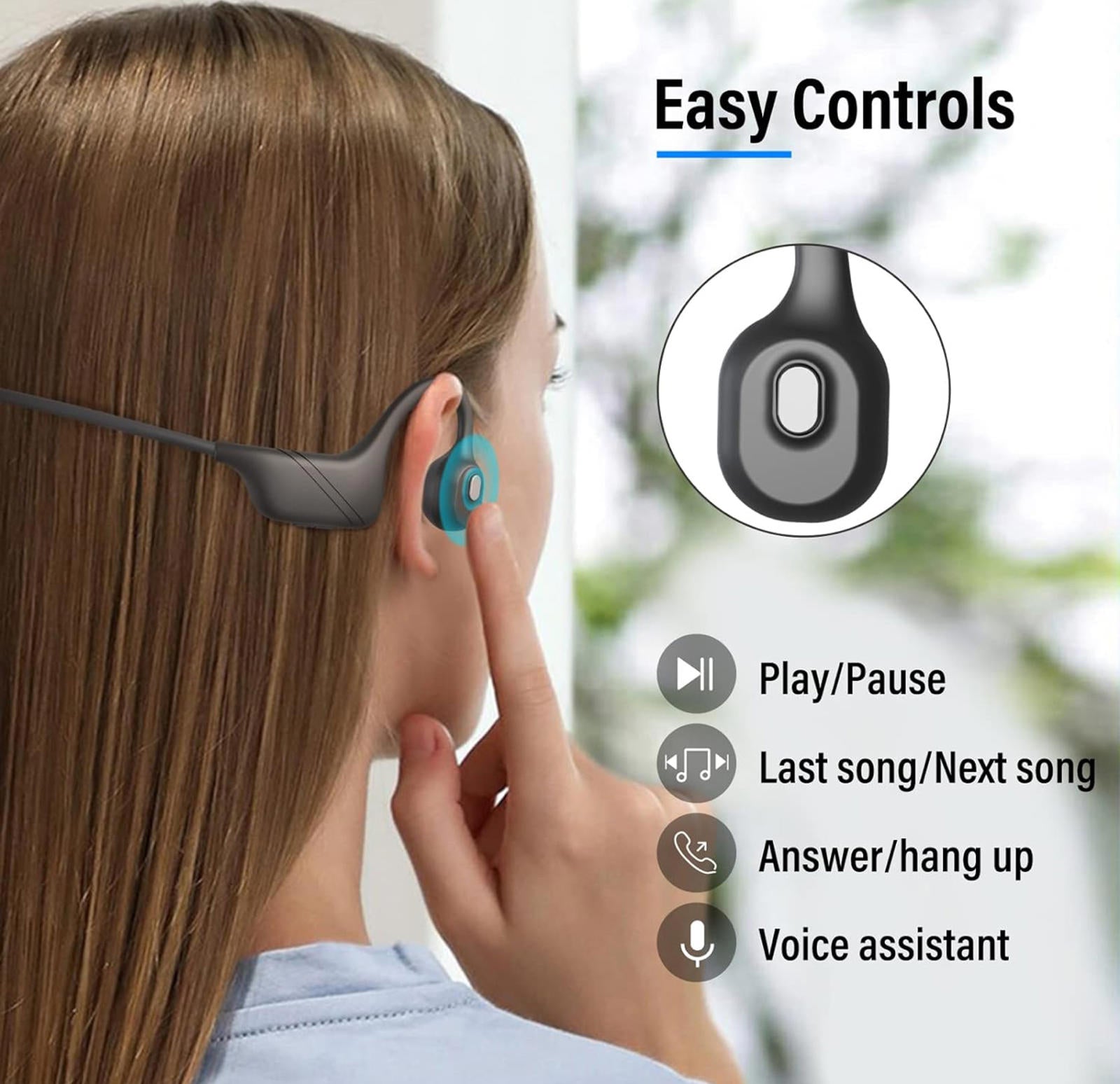 (NEW MSRP $68.99) MonoDeal DG10 Pro Bone‑Conduction Headphones – Bluetooth 5.3
