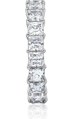 (MSRP $59.99) Sterling Silver Princess Cut All-Around Band Ring (Size 8)