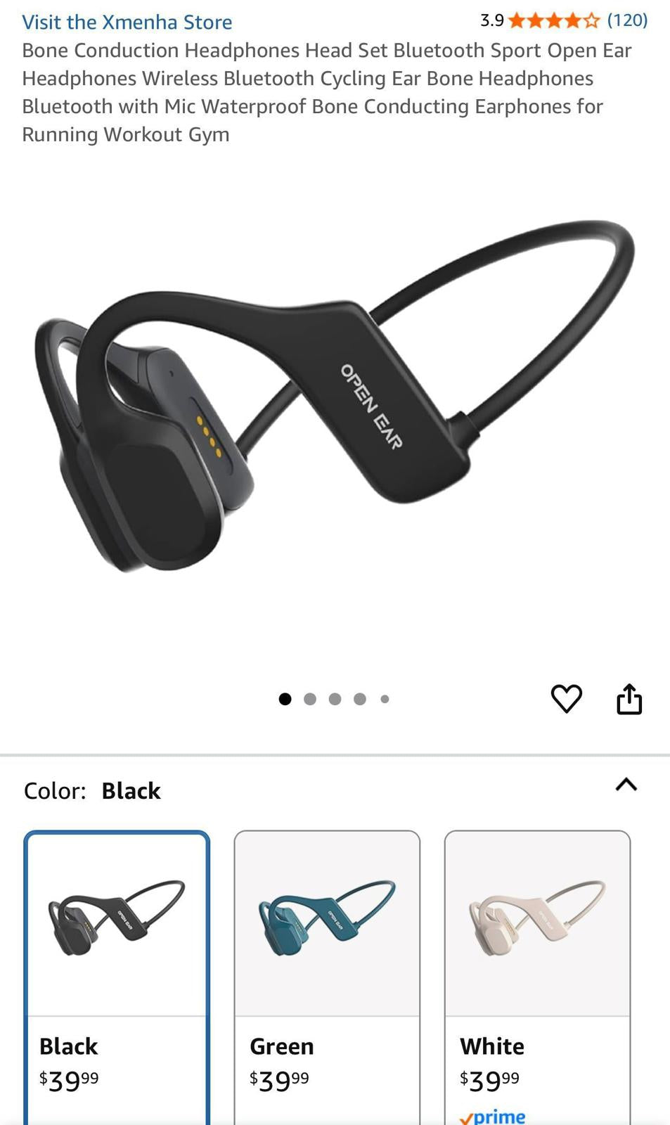 (NEW MSRP $39.99) Bone Conduction Headphones, BT5.2, Waterproof Open-Ear
