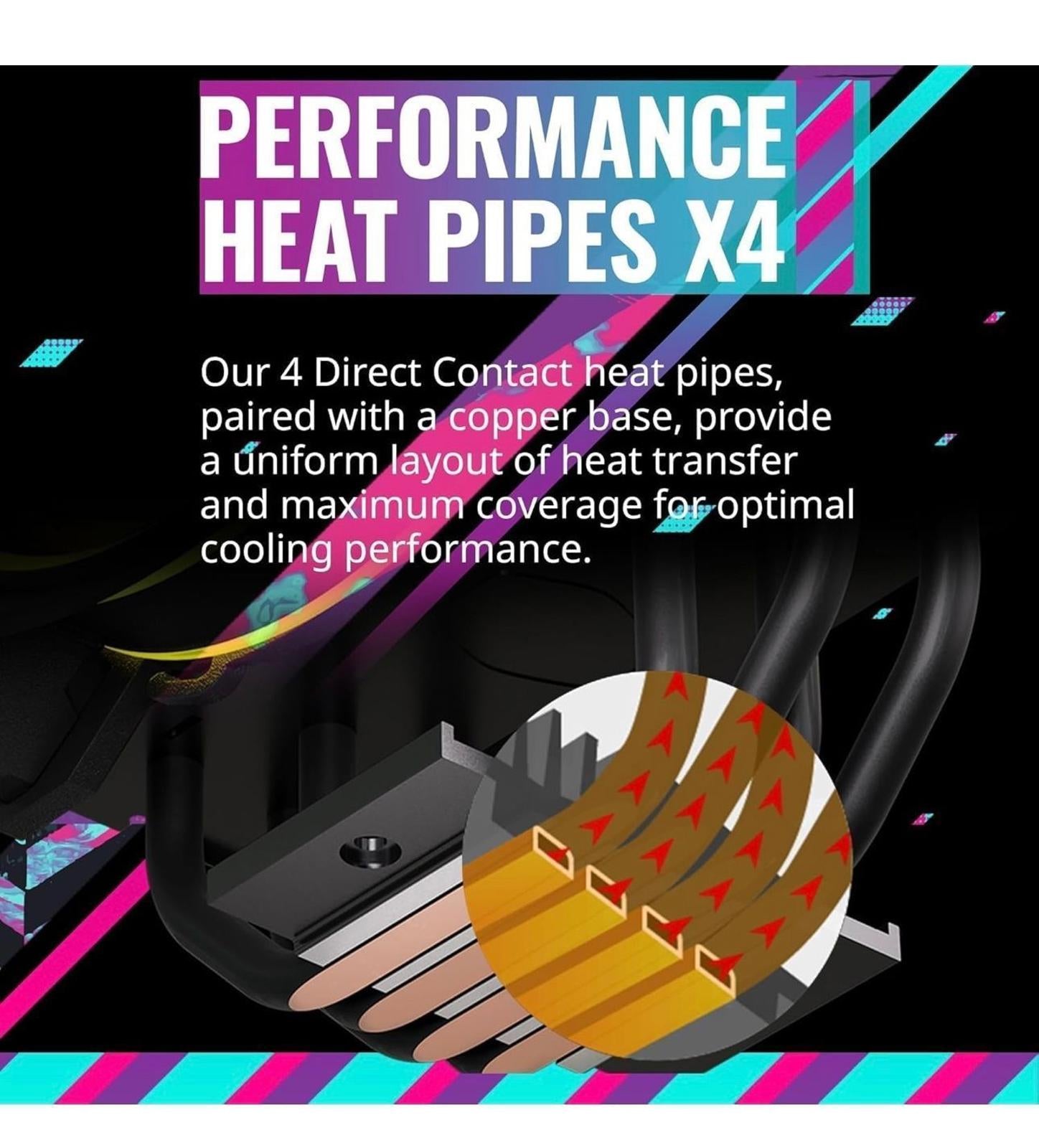 (NEW $31.70) Cooler Master Hyper 212 Halo CPU Cooler, ARGB Fan & Dual Heatpipes