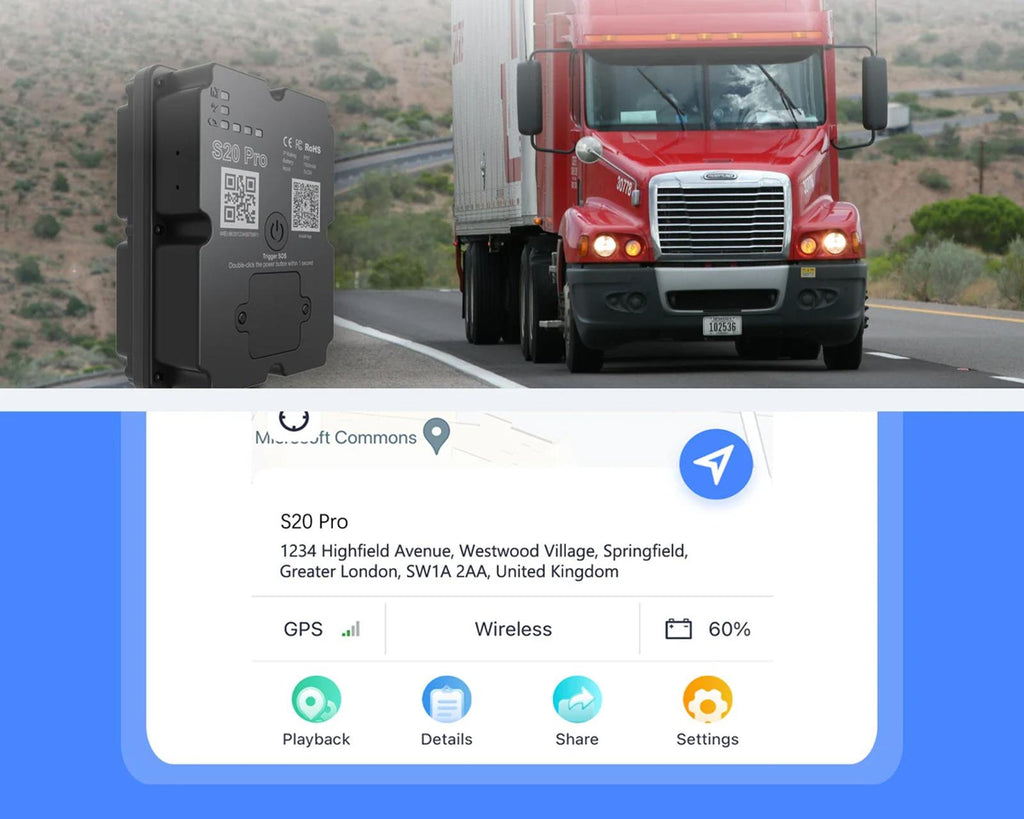 (MSRP $49.95) S20 Pro GPS Tracker – 4G, 30-Day Live Tracking, Magnetic Mount