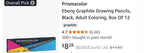 (MSRP $59.95) 6 packs of 12 (72) Prismacolor Premier Ebony Graphite Art Pencil