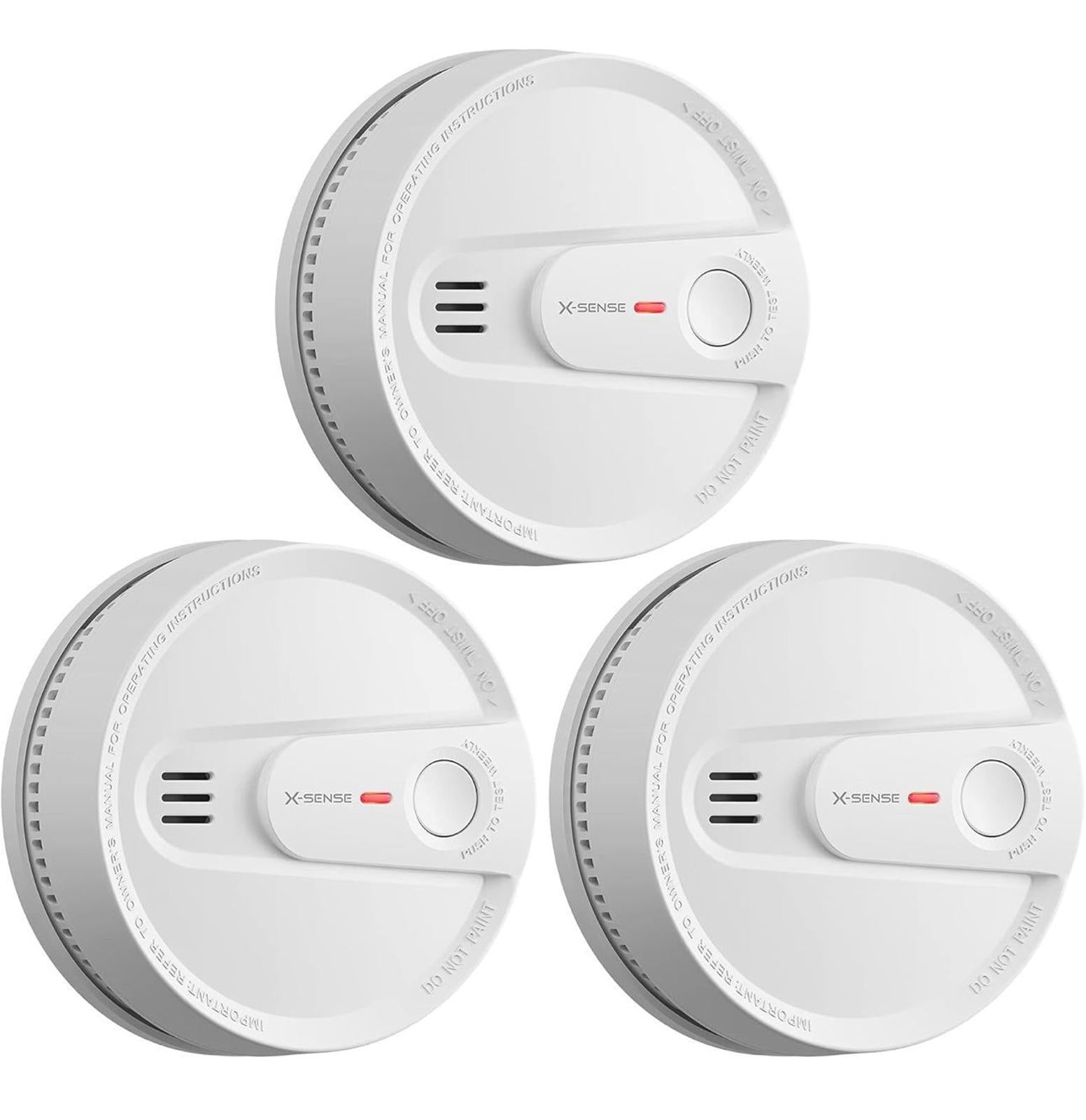 (NEW $42.99) SD2L0AX 3-Pack Smoke Alarm, 10-Year Lithium Battery & LED Indicator