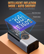 (MSRP $49.99) Tire Inflator, 2× Faster Cordless & 25,000 mAh Battery Power Bank