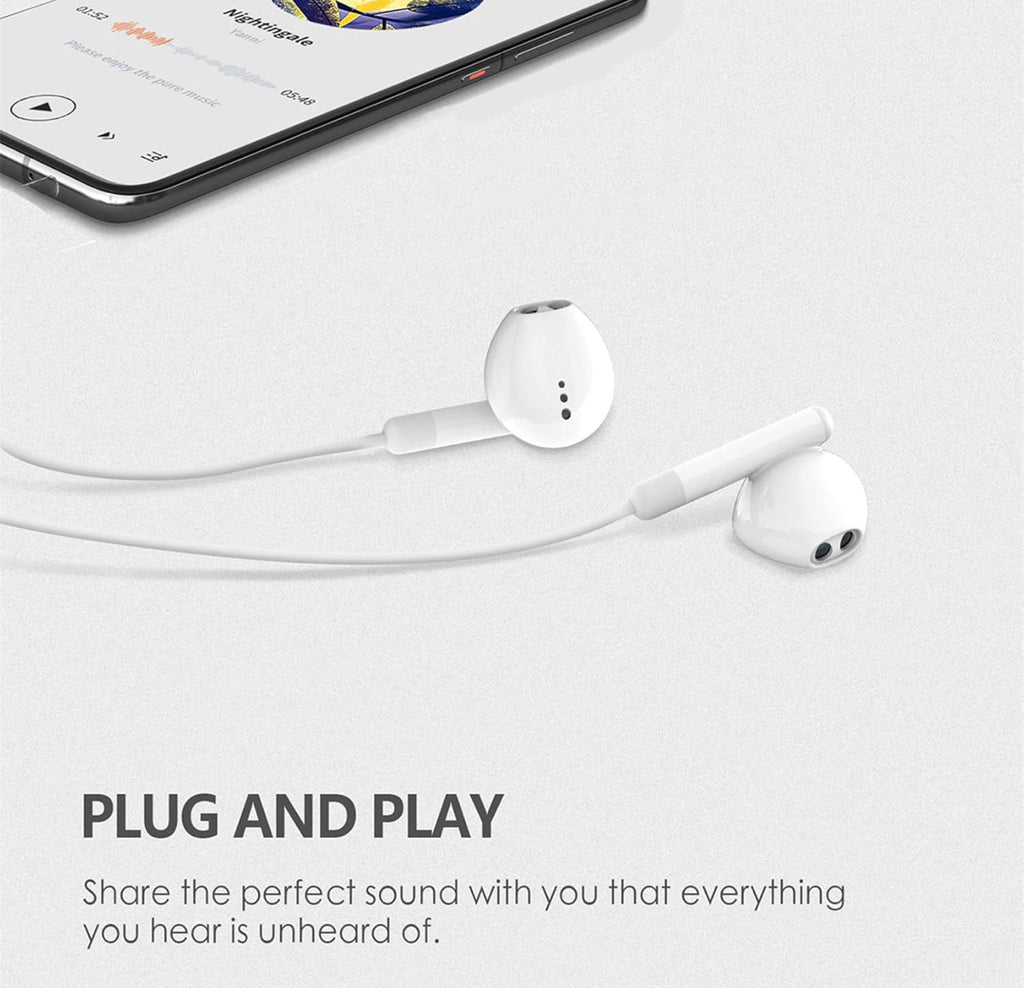 (MSRP $19.99) 2pk iPhone Earbuds w/Lightning Connector, MFi Certified, Remote