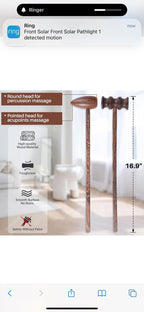 (NEW MSRP 39.95) Back Massager, 2 Style Wood Self Massage Tools for Back Neck