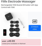 (NEW MSRP $50) FitRx Electrode Massager TENS Muscle Stimulator with App Control