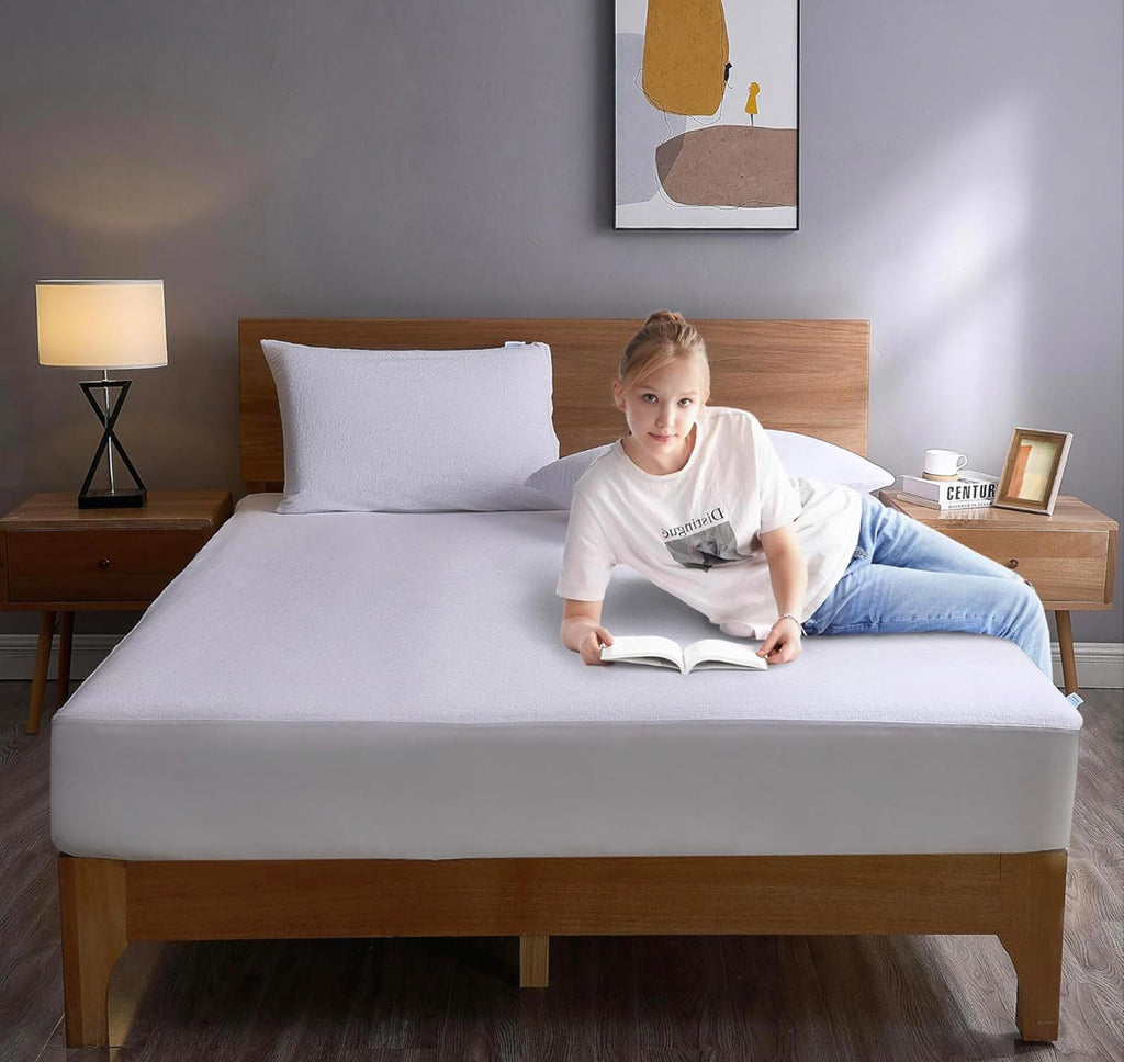 (MSRP $39.95) ProtectMySleep TWIN Cotton Terry Mattress protector. Waterproof