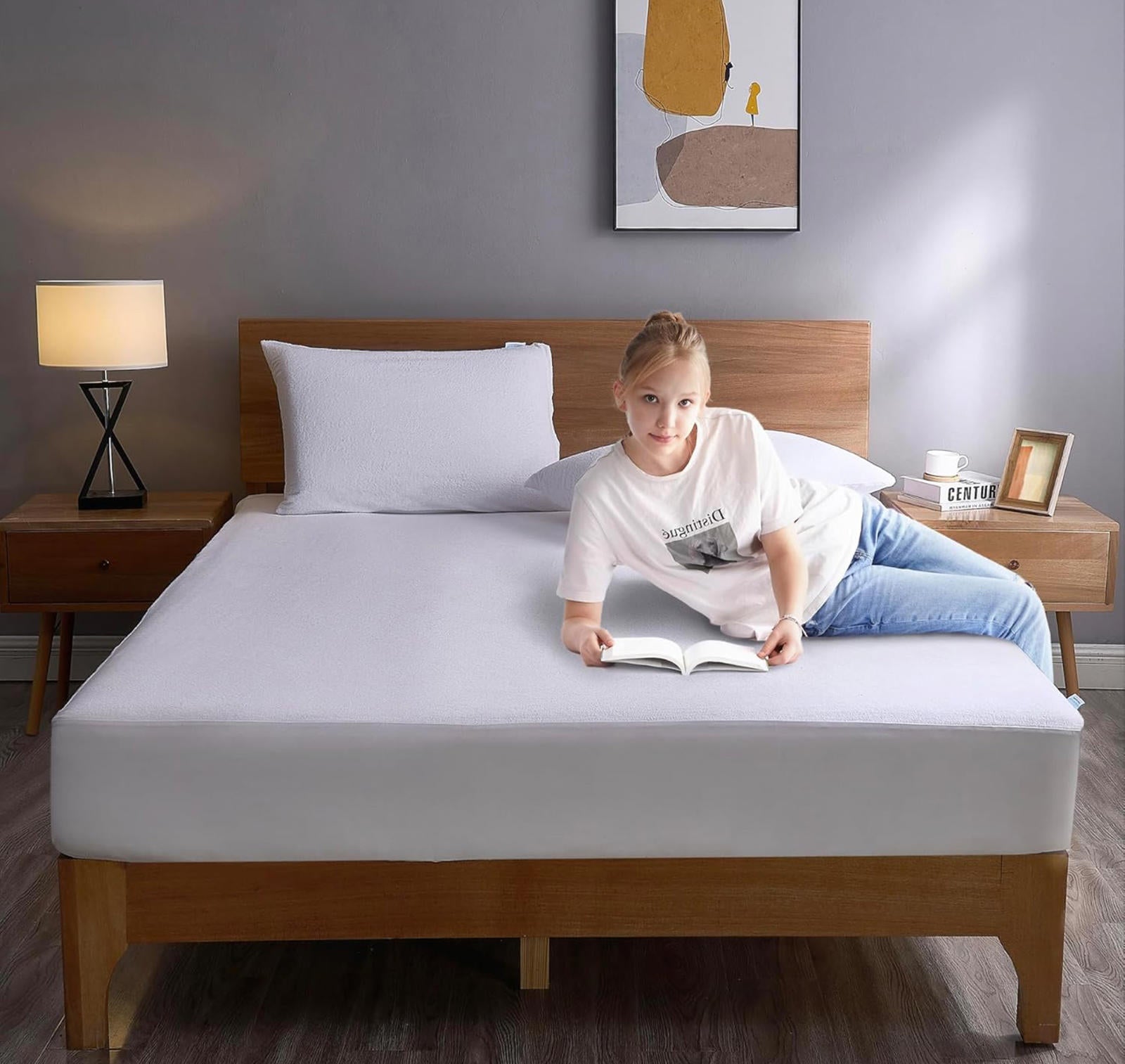 (MSRP $39.95) ProtectMySleep TWIN Cotton Terry Mattress protector. Waterproof