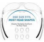 (NEW MSRP $59.99) 30 pairs of ANSI‑Rated Safety Glasses – Wraparound Clear Lens