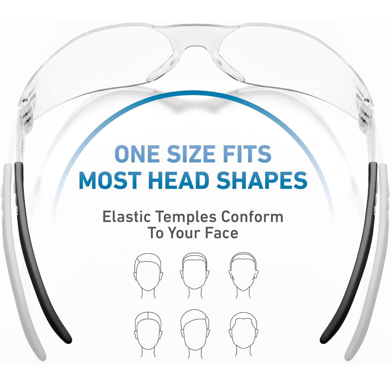 (NEW MSRP $59.99) 30 pairs of ANSI‑Rated Safety Glasses – Wraparound Clear Lens