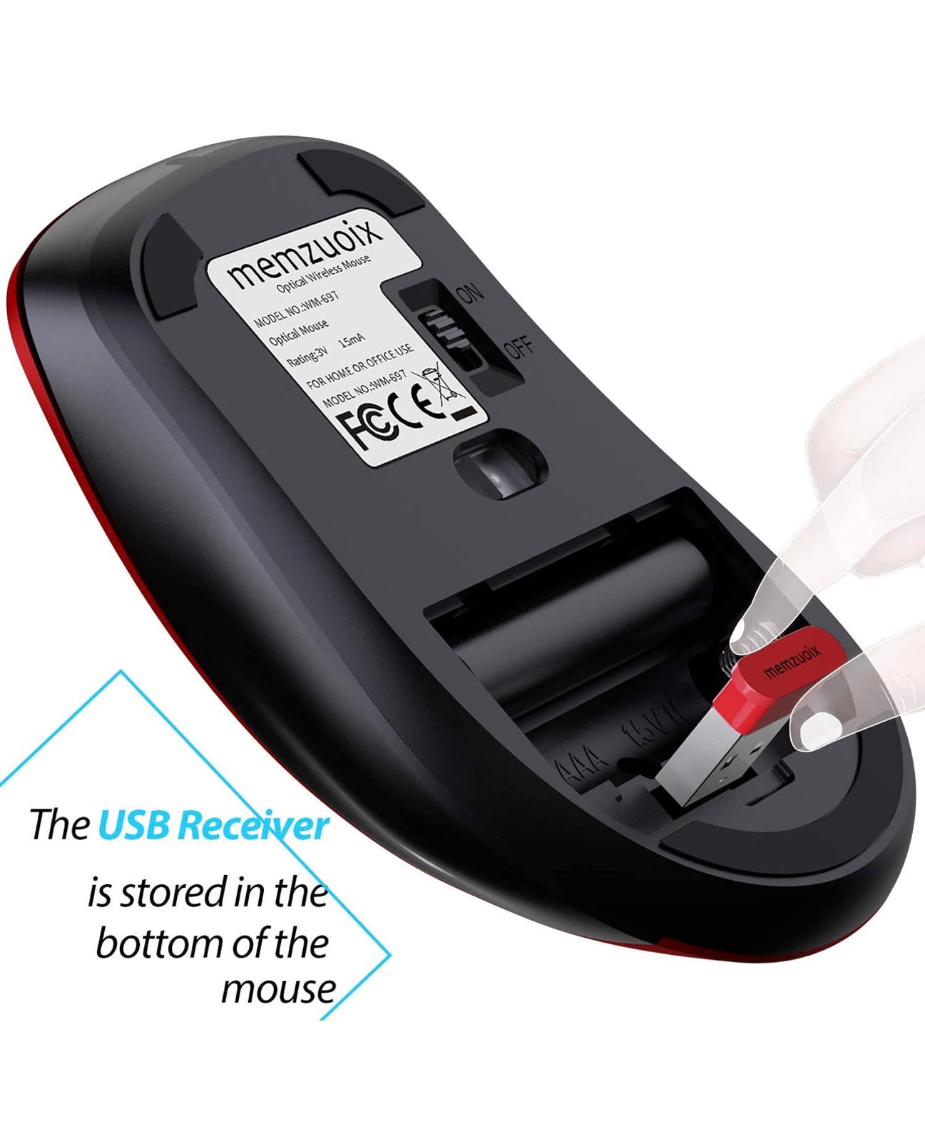 (MSRP $15.99) memzuoix 2.4G Wireless Mouse, 1400 DPI Optical Cordless Mouse