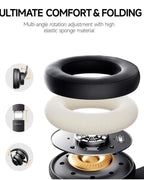 (NEW, MSRP 49.99) BT Headphones – 20H Playtime, 3 EQ Modes, Low Latency Over-Ear
