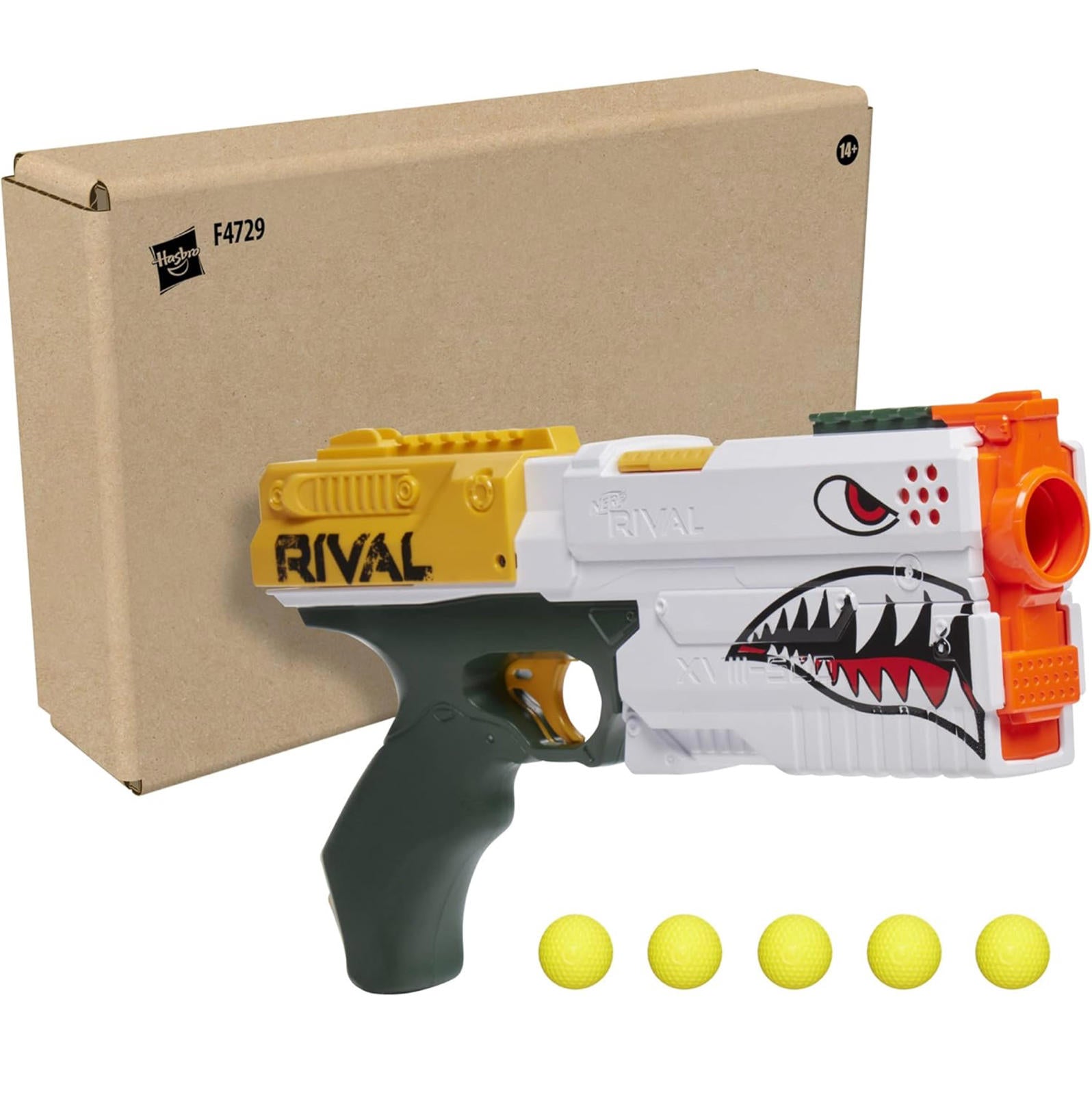 (MSRP $21.99) NERF Rival Kronos XVIII‑500 Shark Blaster – 5‑Round, 90 FPS