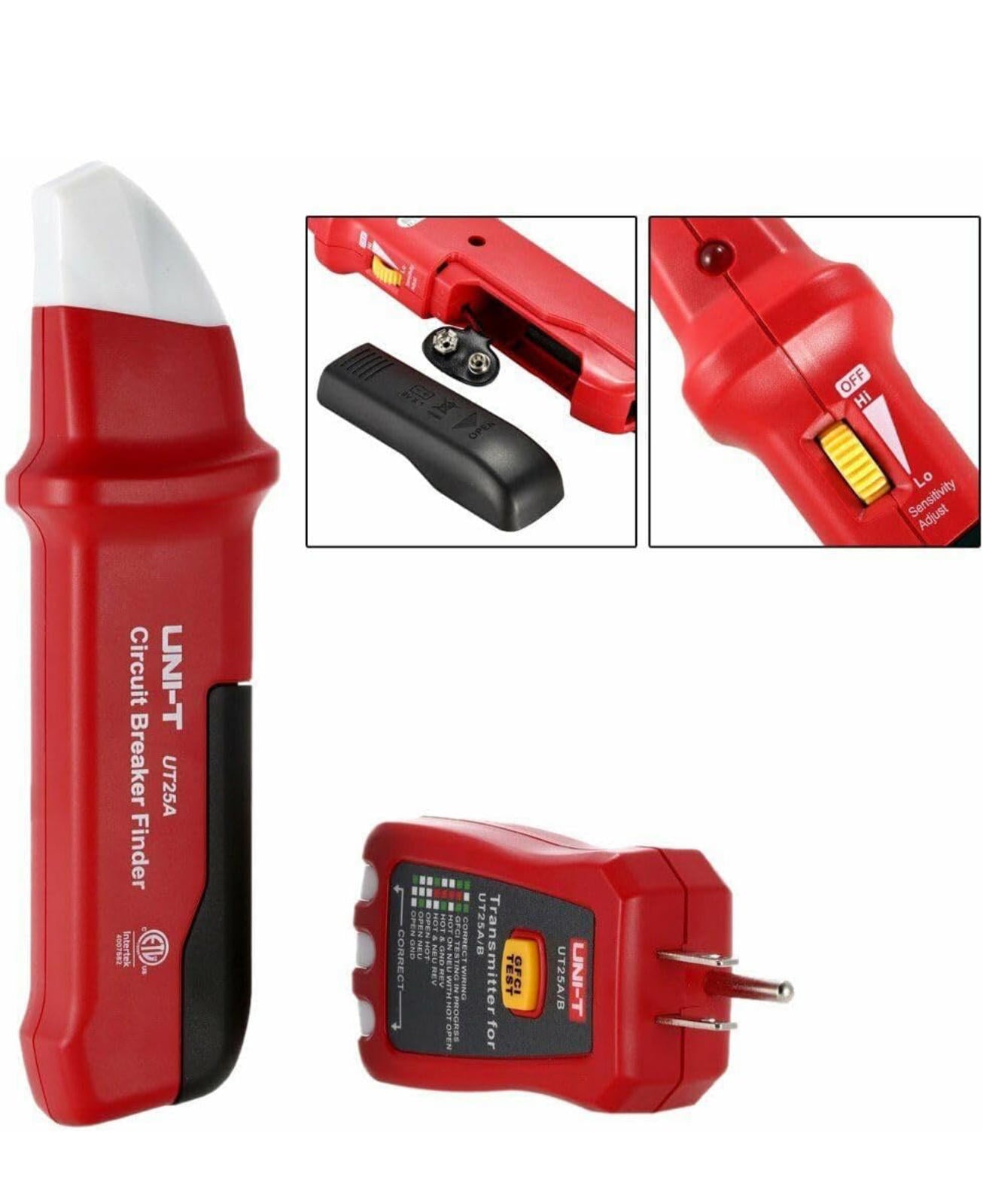 (MSRP $34.99) UNI‑T UT25A Circuit Breaker Finder + GFCI Tester – AC 90–120 V