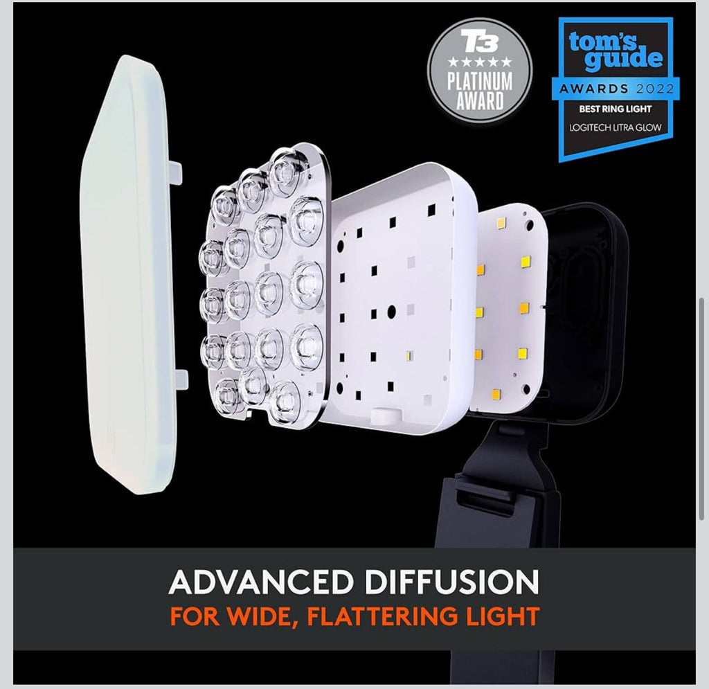 (NEW MSRP $69.99) Logitech Litra Glow Premium LED Streaming Light w/TrueSoft